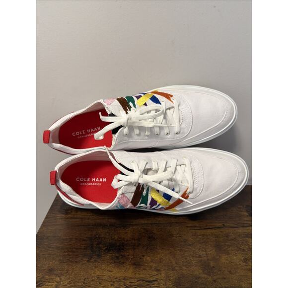 NEW Cole Haan GrandPro Rally Canvas Court Sneaker Shoes Men's Sz 13, LOVE/PRIDE - Picture 9 of 10